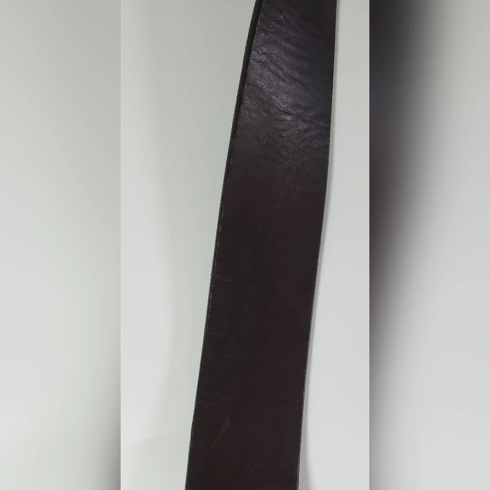 Isaiah Kincaid Brown Leather Belt with Silver Hardware Size 30-34